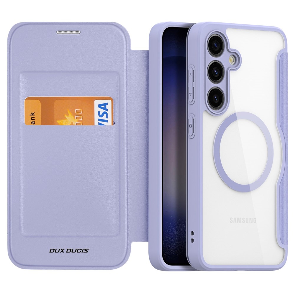 Étui portefeuille Skin X Pro MagSafe Samsung Galaxy S24, violet