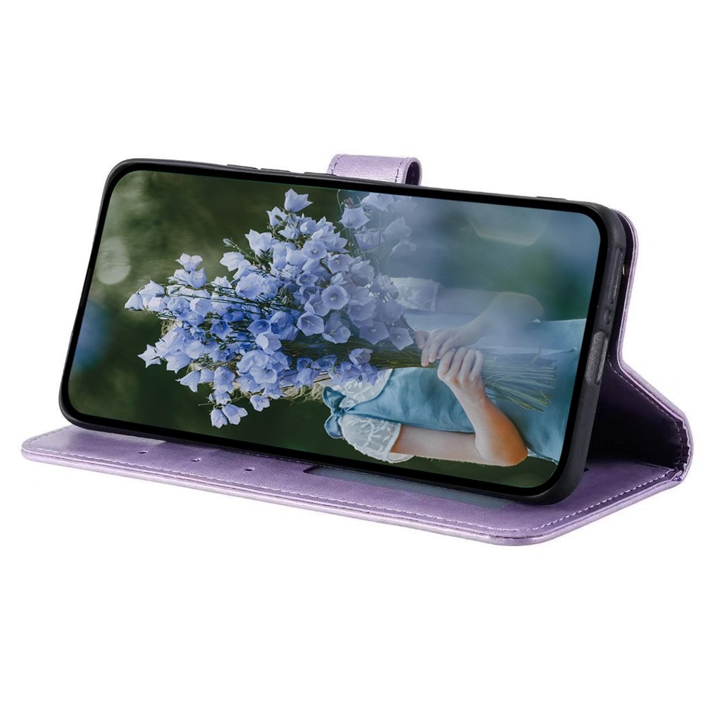 Étui en cuir Mandala Xiaomi Redmi 13C, violet