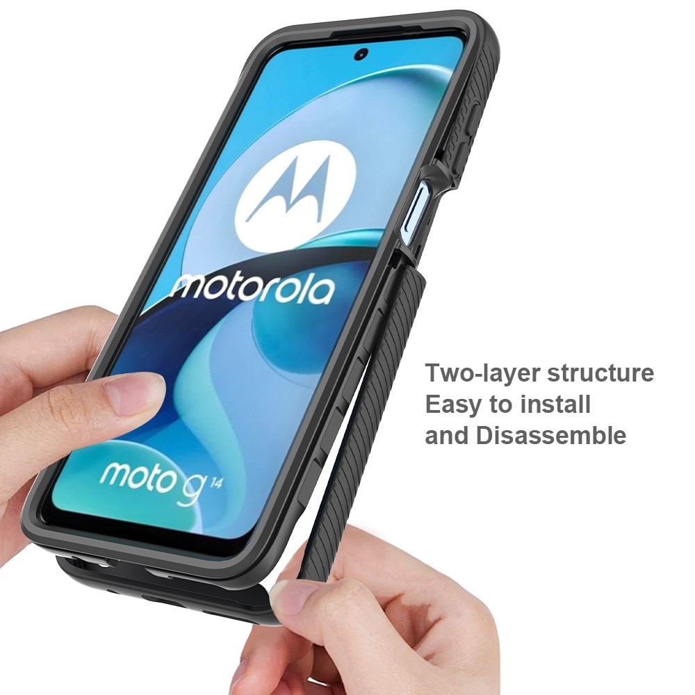 Coque Full Protection Motorola Moto G14, noir