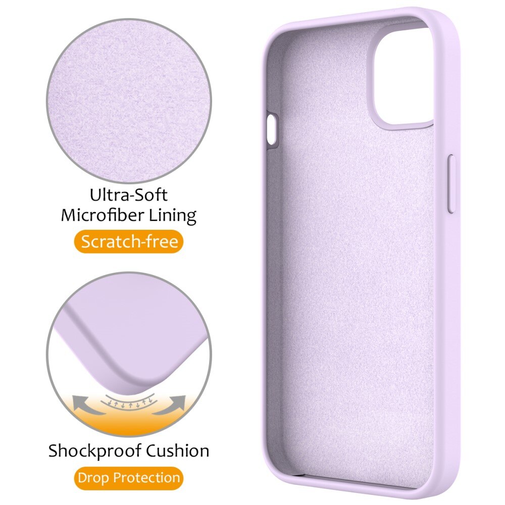 Coque en silicone Kickstand MagSafe iPhone 13, violet