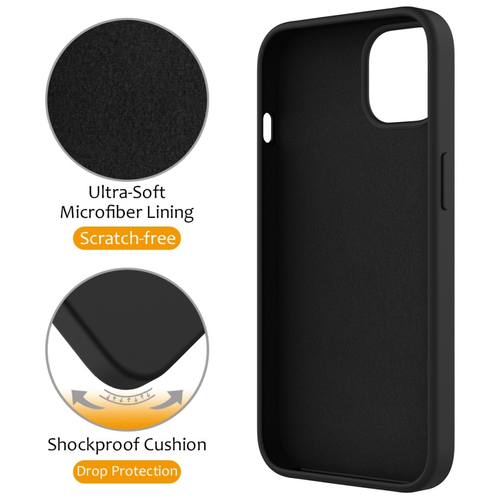 Coque en silicone Kickstand MagSafe iPhone 14, noir