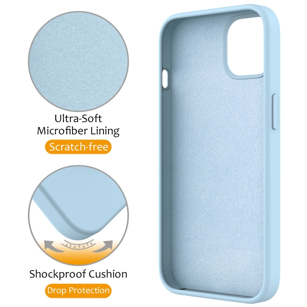 Coque en silicone Kickstand MagSafe iPhone 14, bleu