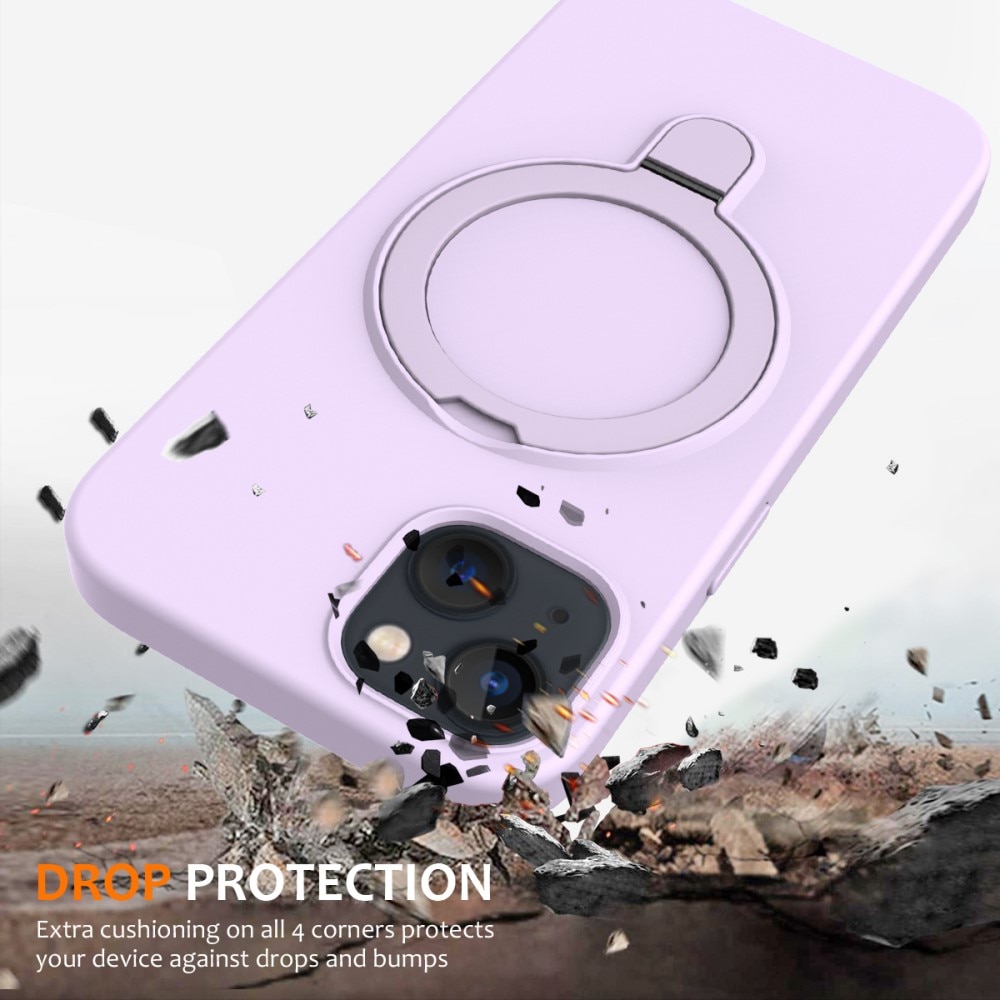 Coque en silicone Kickstand MagSafe iPhone 14, violet