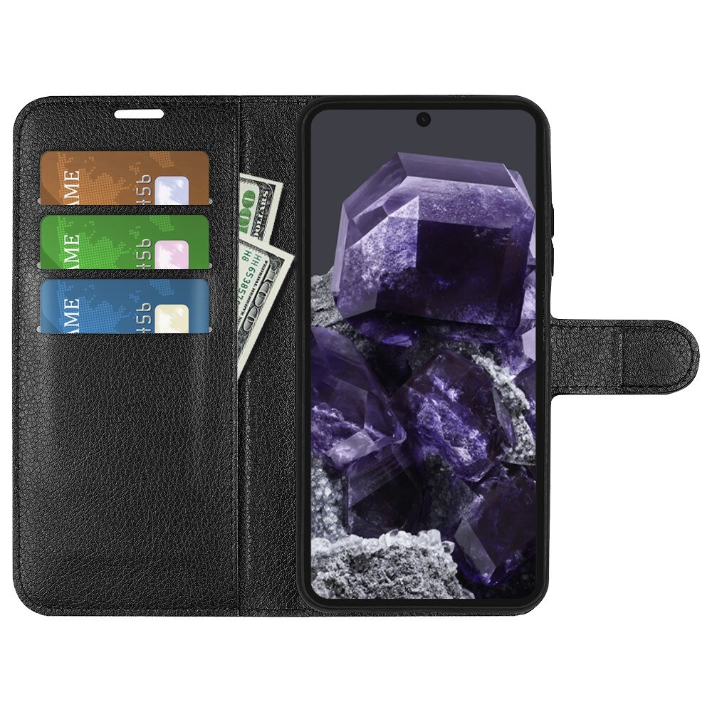 Coque portefeuille Google Pixel 8a, Noir