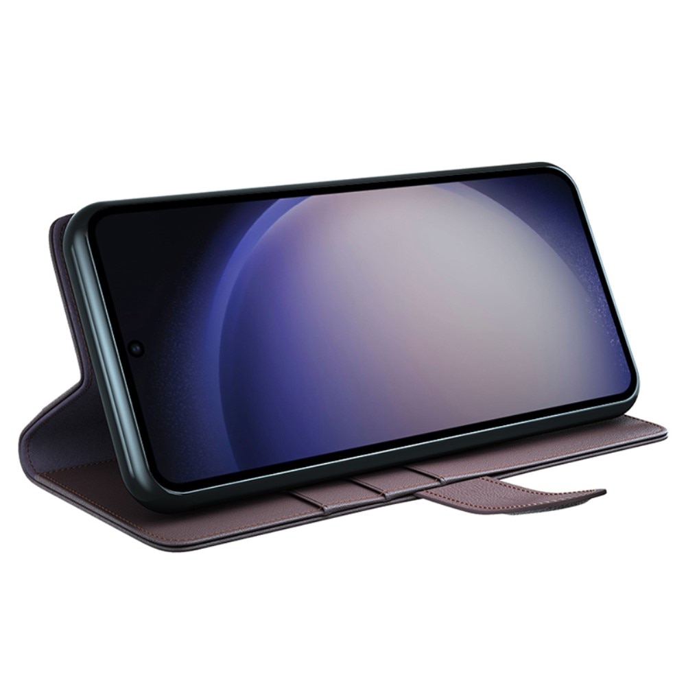 Étui en cuir veritable Samsung Galaxy S24 Ultra, Marron