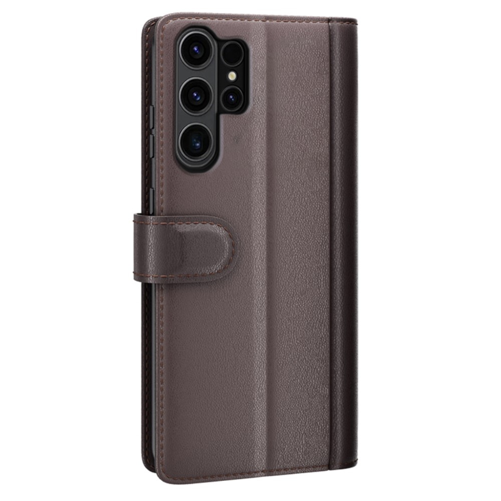 Étui en cuir veritable Samsung Galaxy S24 Ultra, Marron