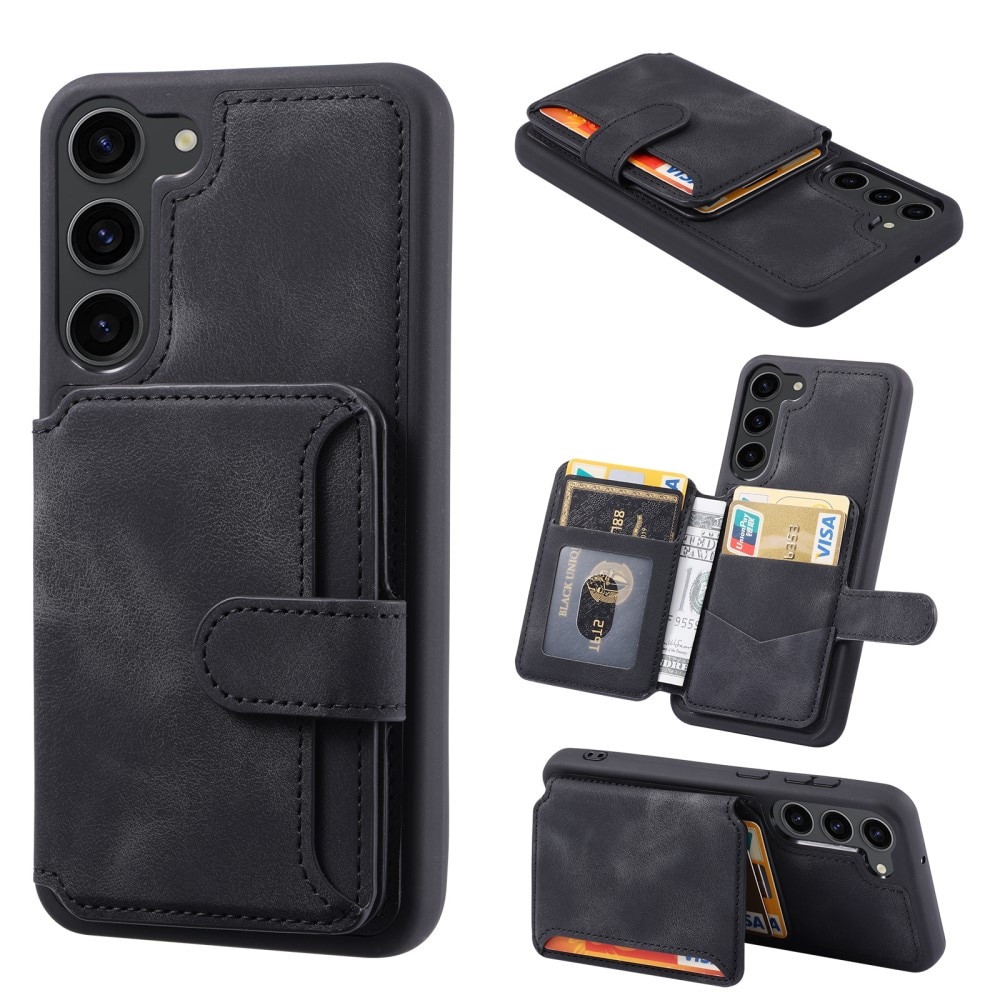 Coque porte-cartes Multi-slot anti-RFID Samsung Galaxy S24, noir