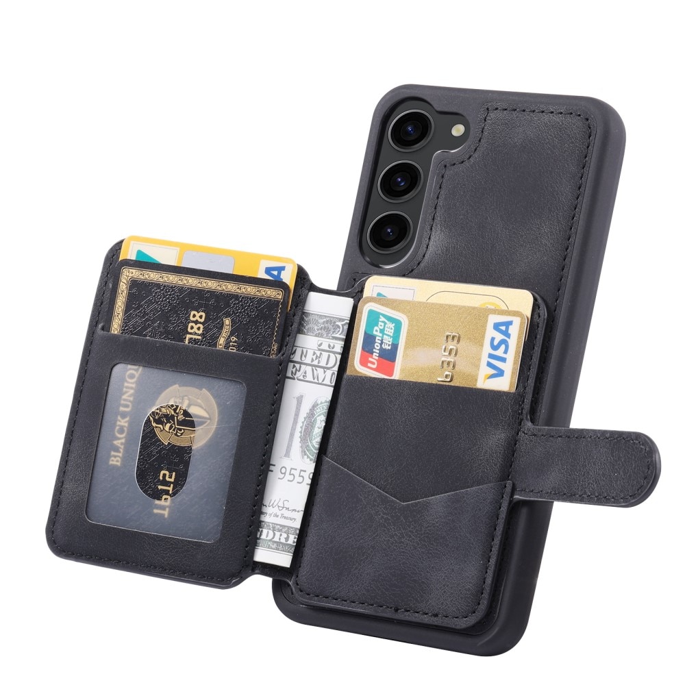 Coque porte-cartes Multi-slot anti-RFID Samsung Galaxy S24, noir