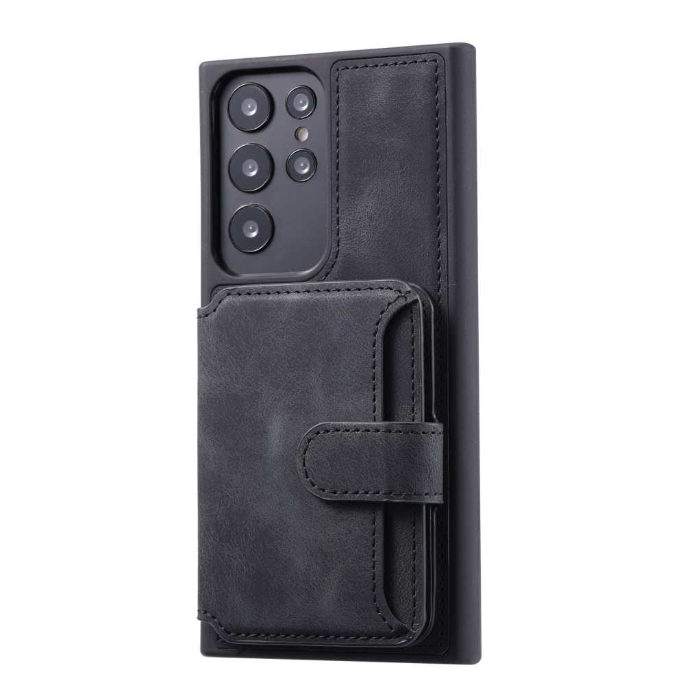 Coque porte-cartes Multi-slot anti-RFID Samsung Galaxy S24 Ultra, noir