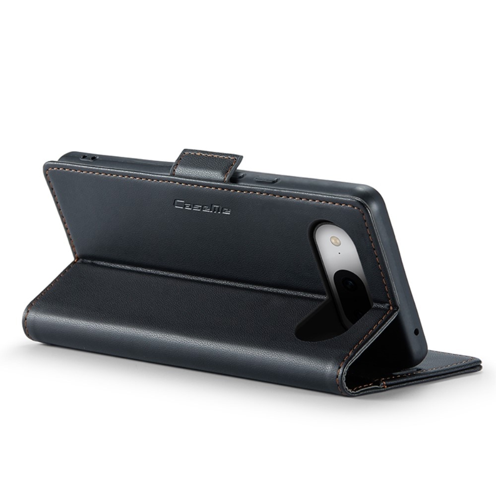 Étui portefeuille mince anti-RFID Google Pixel 8a, Noir