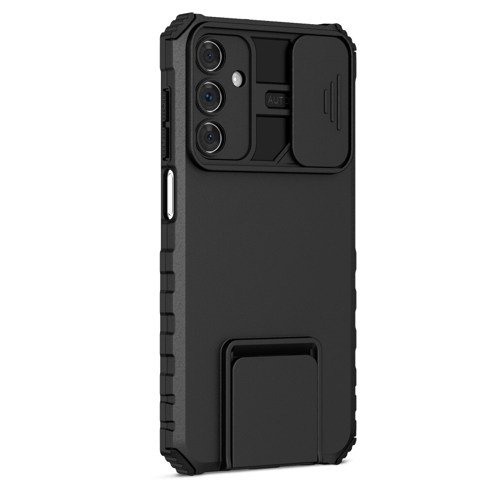 Coque Kickstand avec Protège Caméra Samsung Galaxy A15, Noir