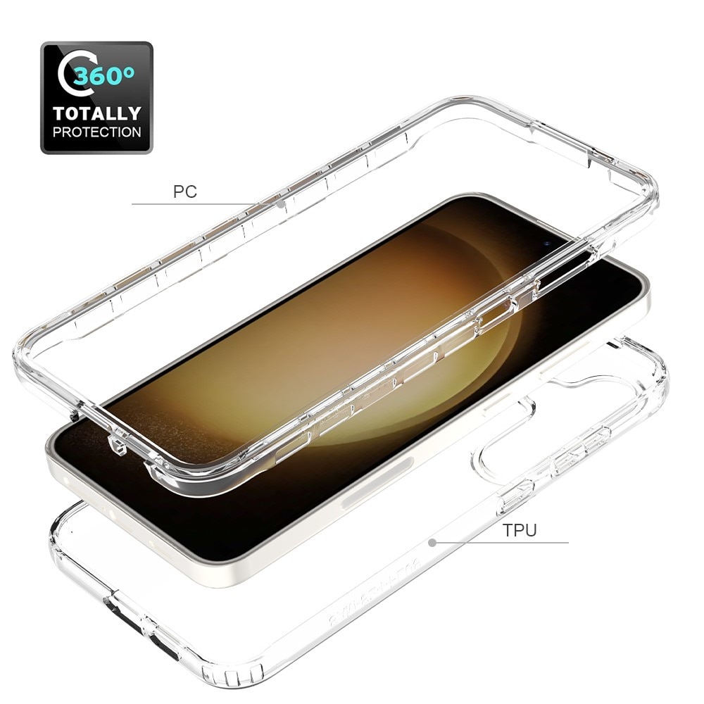Coque de couverture complète Samsung Galaxy S24, transparent