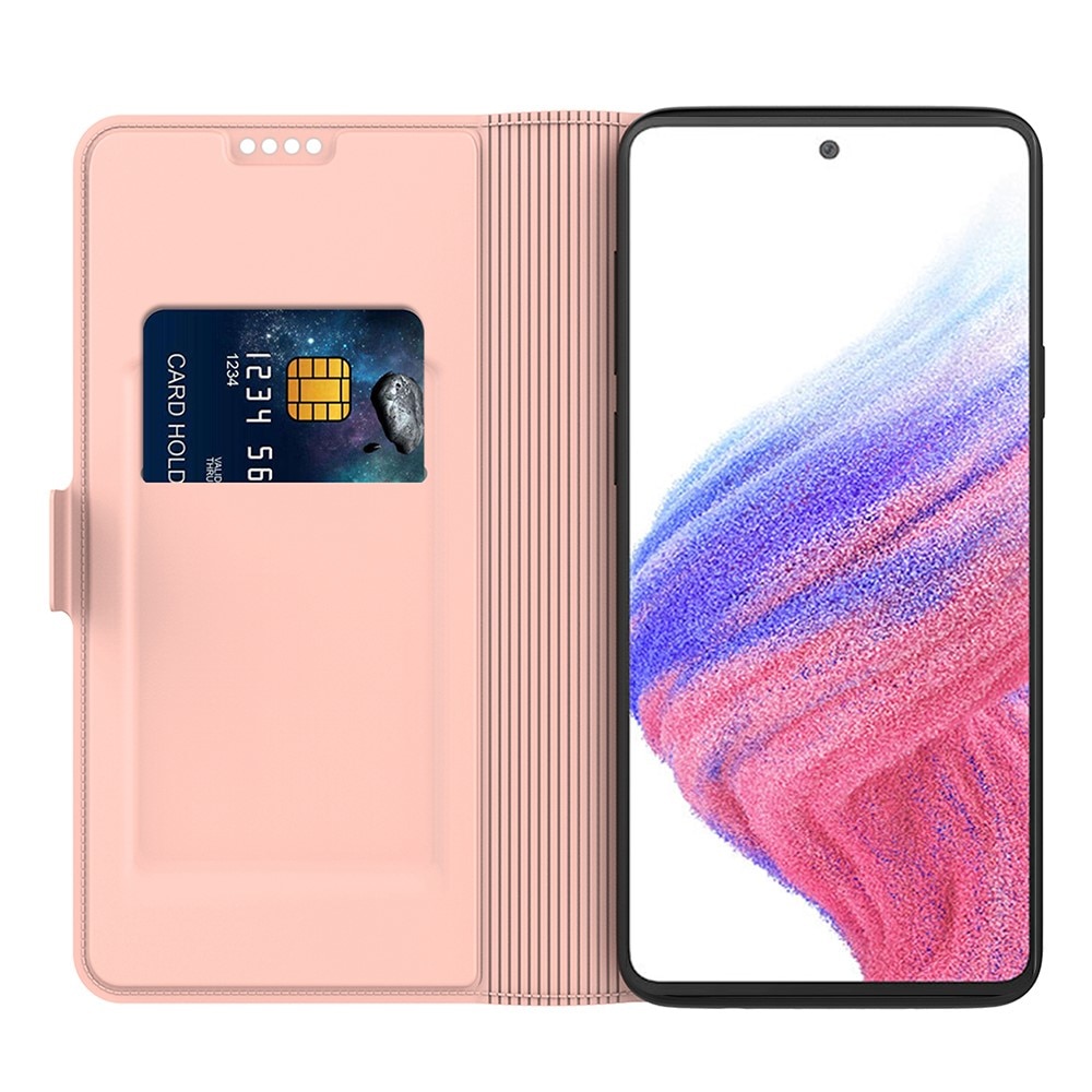 Étui portefeuille Slim Card Wallet Samsung Galaxy S24, or rose