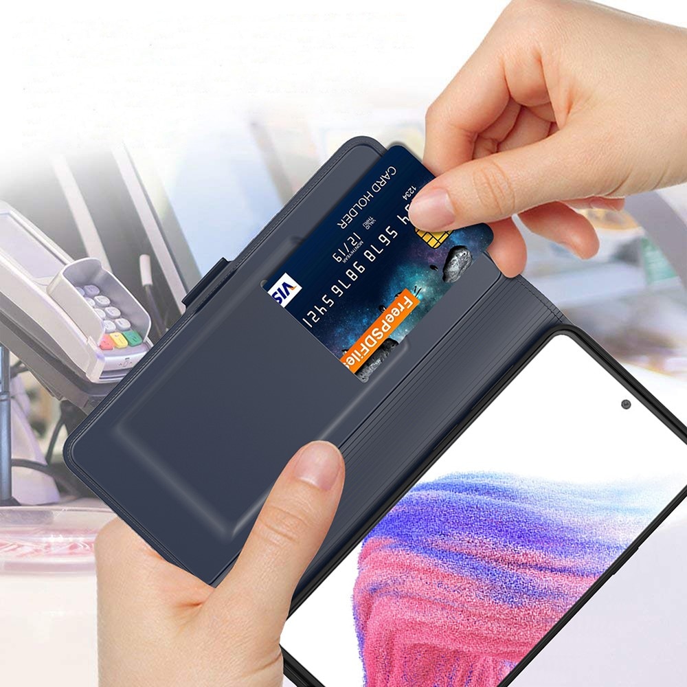 Étui portefeuille Slim Card Wallet Samsung Galaxy S24 Ultra, bleu