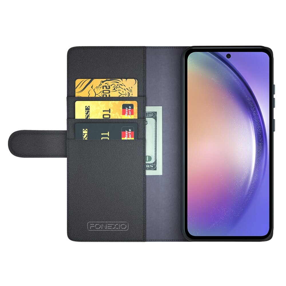 Kit pour Samsung Galaxy A55 : Coque portefeuille et protecteur d’écran