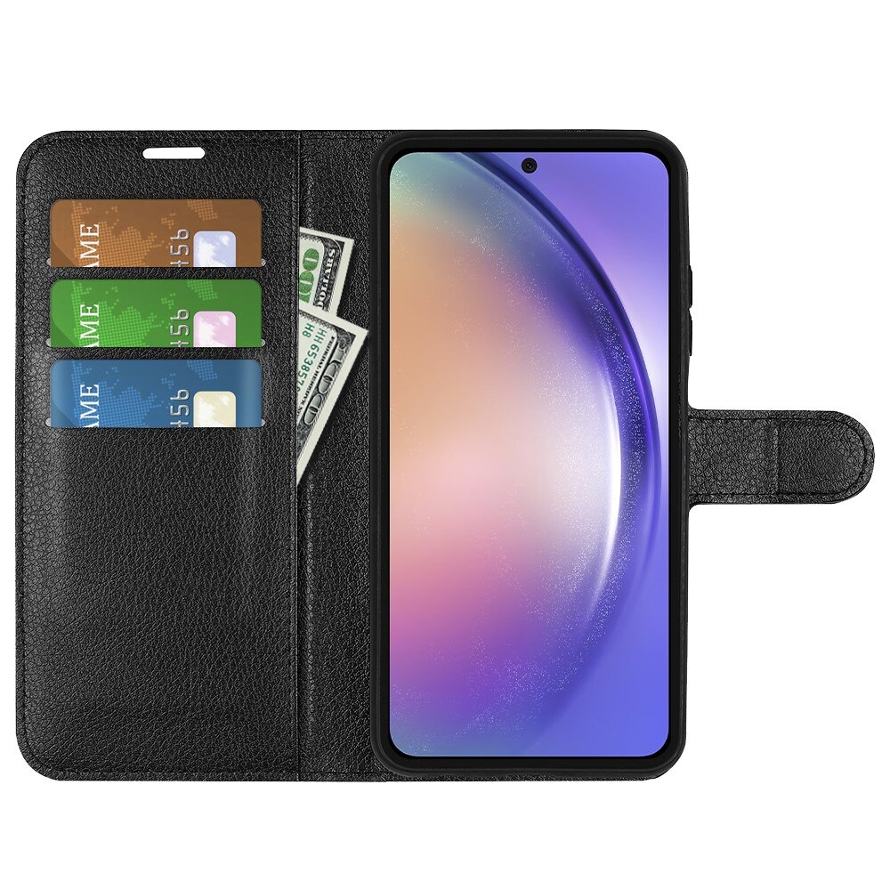 Coque portefeuille Samsung Galaxy A55, Noir