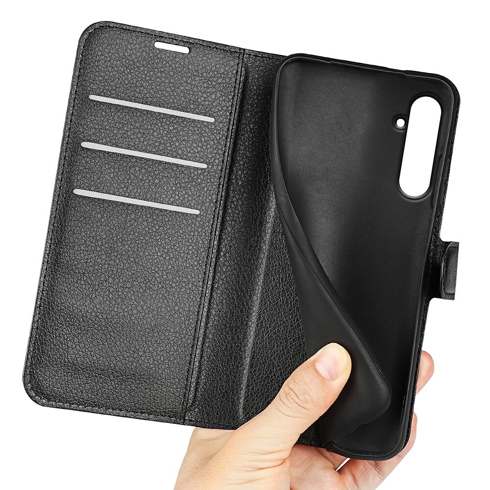 Coque portefeuille Samsung Galaxy A55, Noir