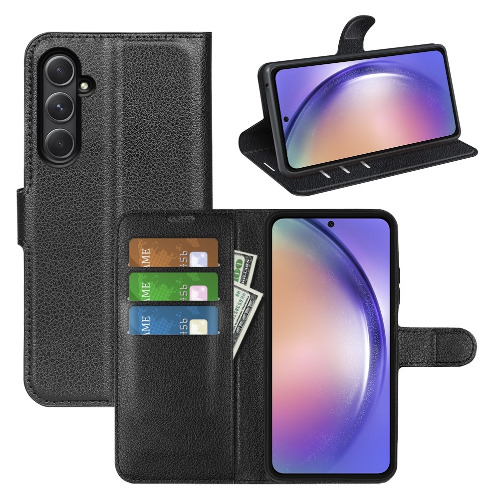 Coque portefeuille Samsung Galaxy A55, Noir