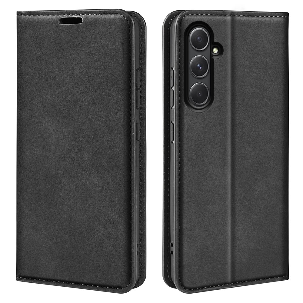 Coque portefeuille mince Samsung Galaxy A55, Noir