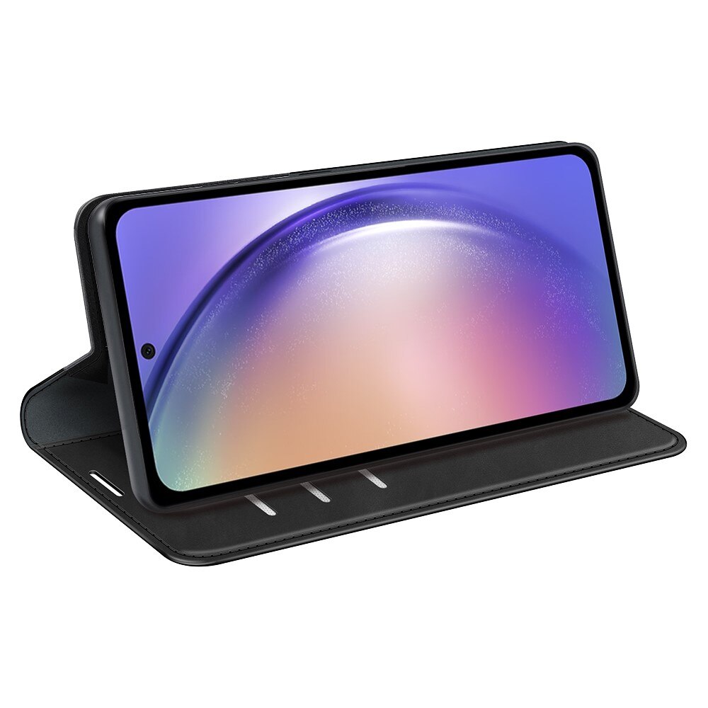 Coque portefeuille mince Samsung Galaxy A55, Noir
