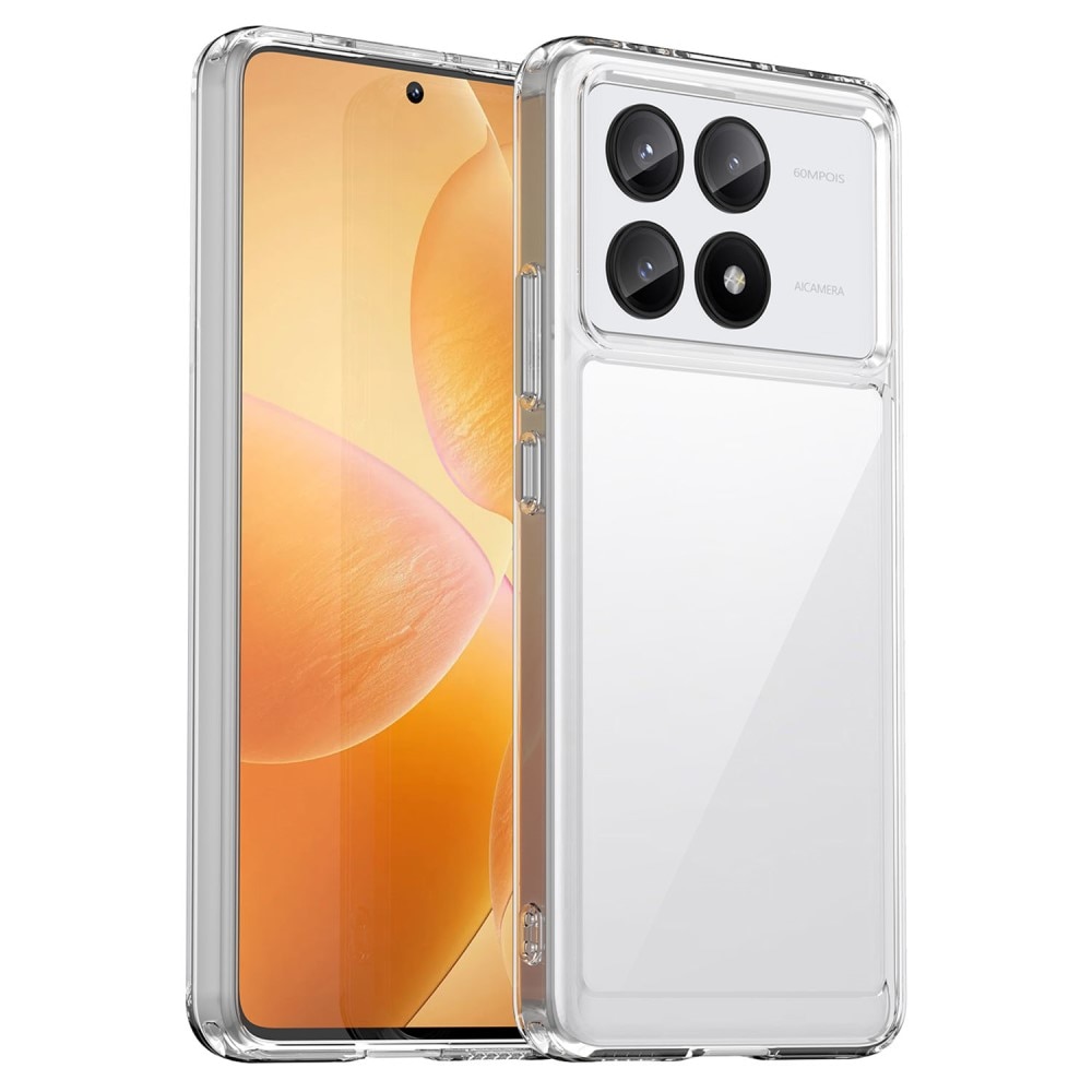 Coque hybride pour Xiaomi Poco X6 Pro, transparent
