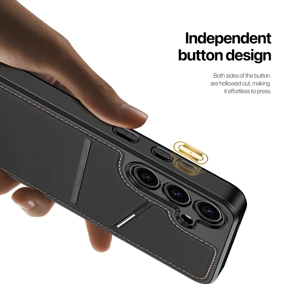 Rafi Series RFID MagSafe Wallet Stand Case Samsung Galaxy S24, noir
