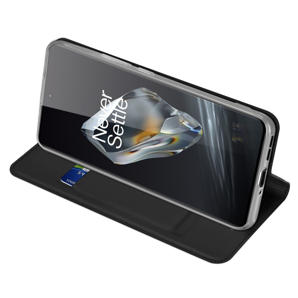 Étui portefeuille Skin Pro Series  OnePlus 12, Noir