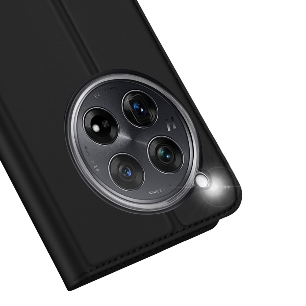 Étui portefeuille Skin Pro Series  OnePlus 12, Noir