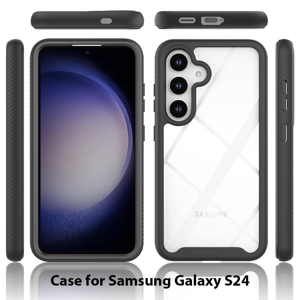 Coque de couverture complète Samsung Galaxy S24, noir