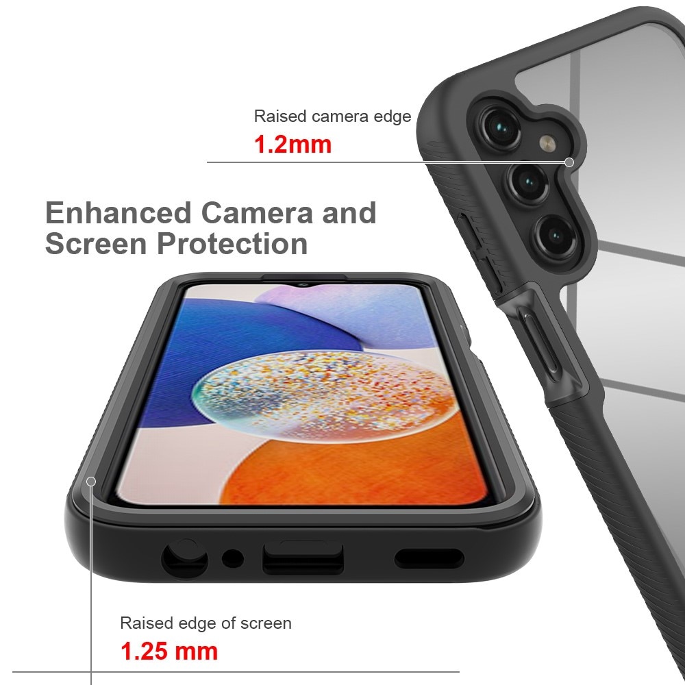 Coque de couverture complète Samsung Galaxy A15, Noir
