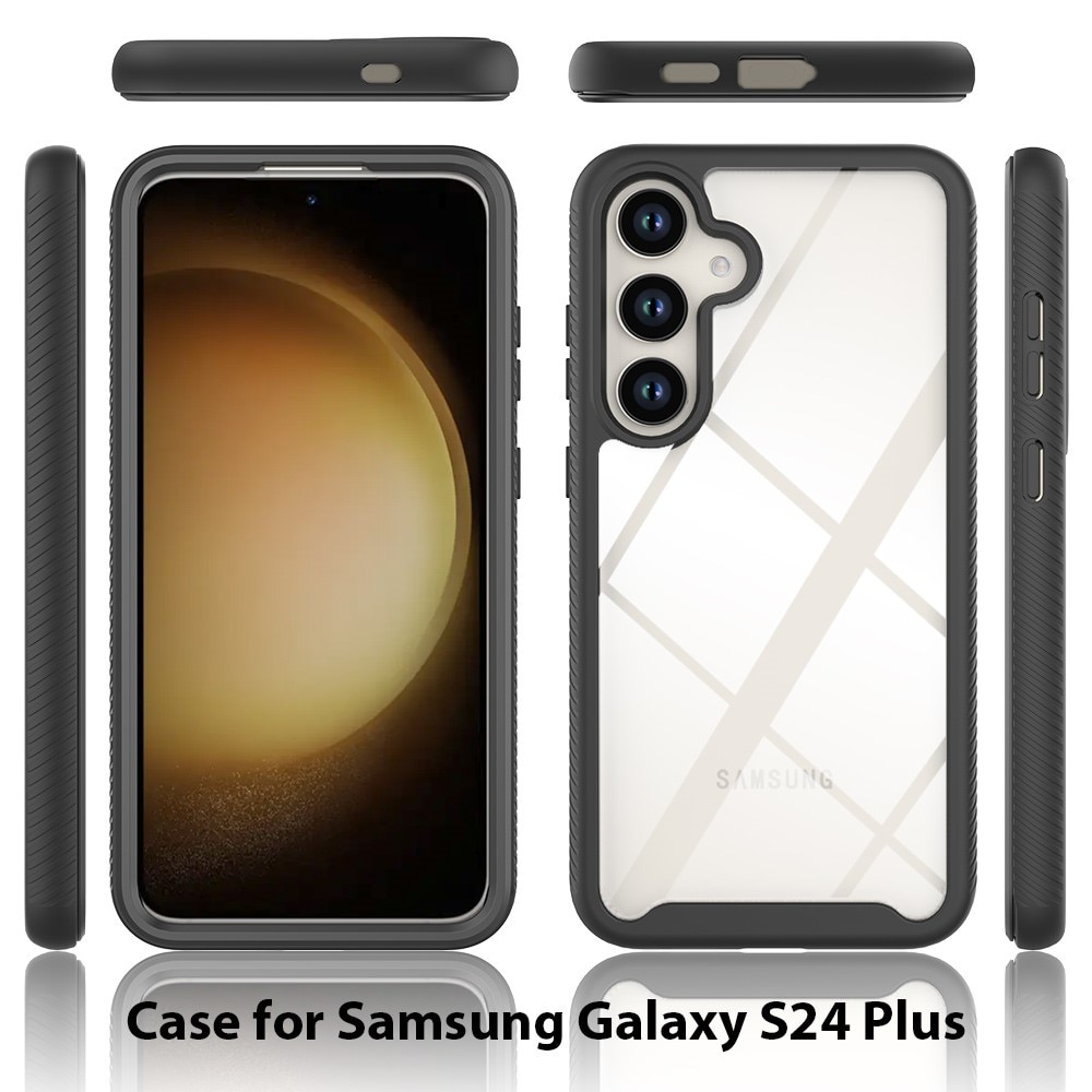 Coque de couverture complète Samsung Galaxy S24 Plus, noir