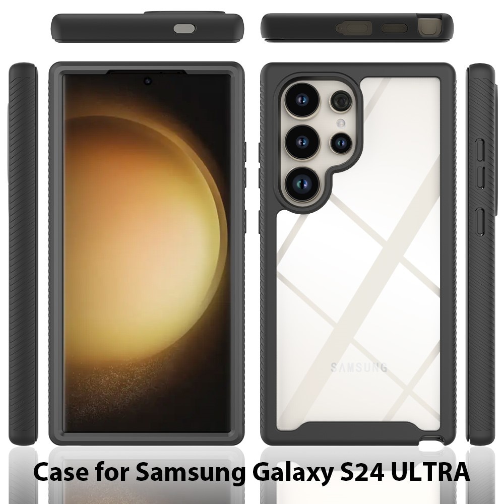 Coque de couverture complète Samsung Galaxy S24 Ultra, Noir