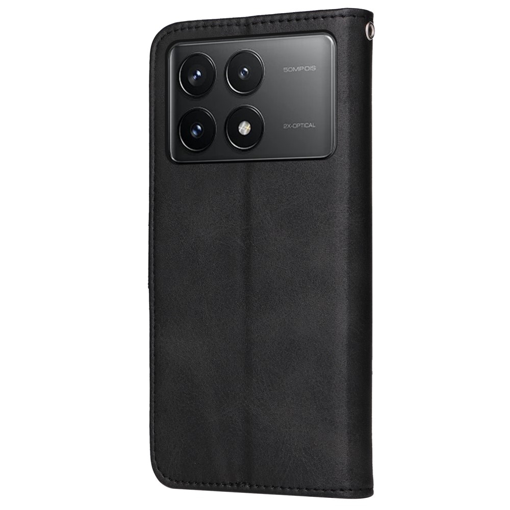 Étui portefeuille Xiaomi Poco X6 Pro, noir