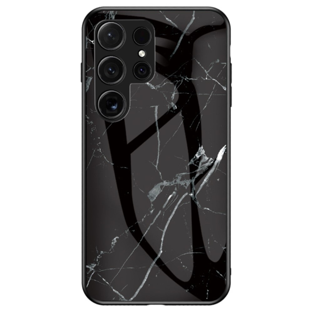 Coque en verre trempé Samsung Galaxy S24 Ultra, marbre noir