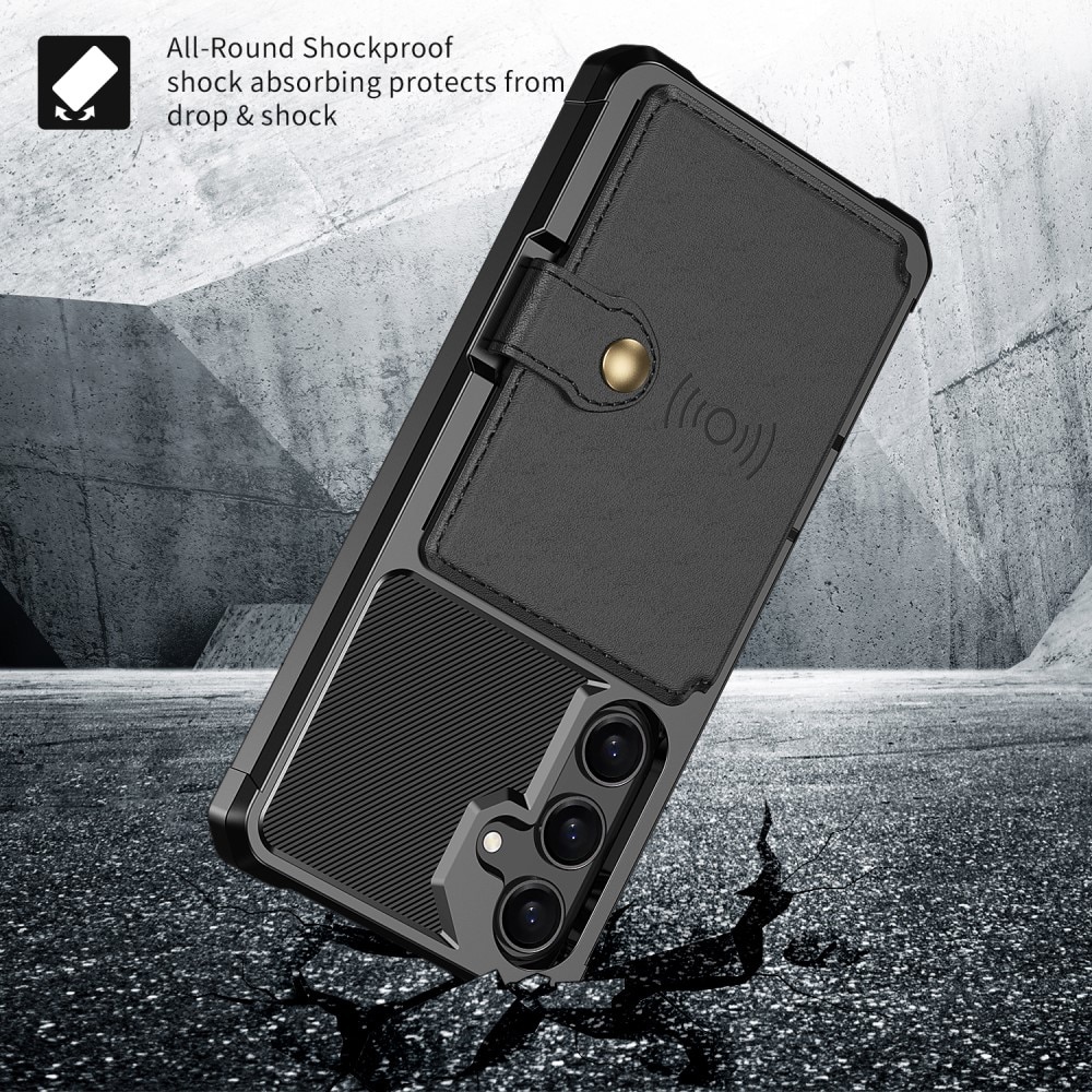 Coque porte-cartes Tough Multi-slot Samsung Galaxy S24, noir