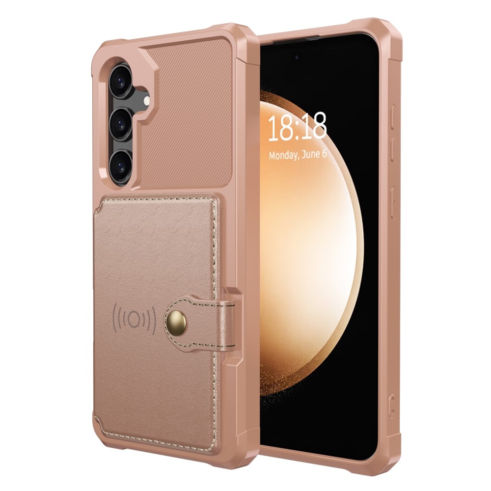 Coque porte-cartes Tough Multi-slot Samsung Galaxy S24, Rose