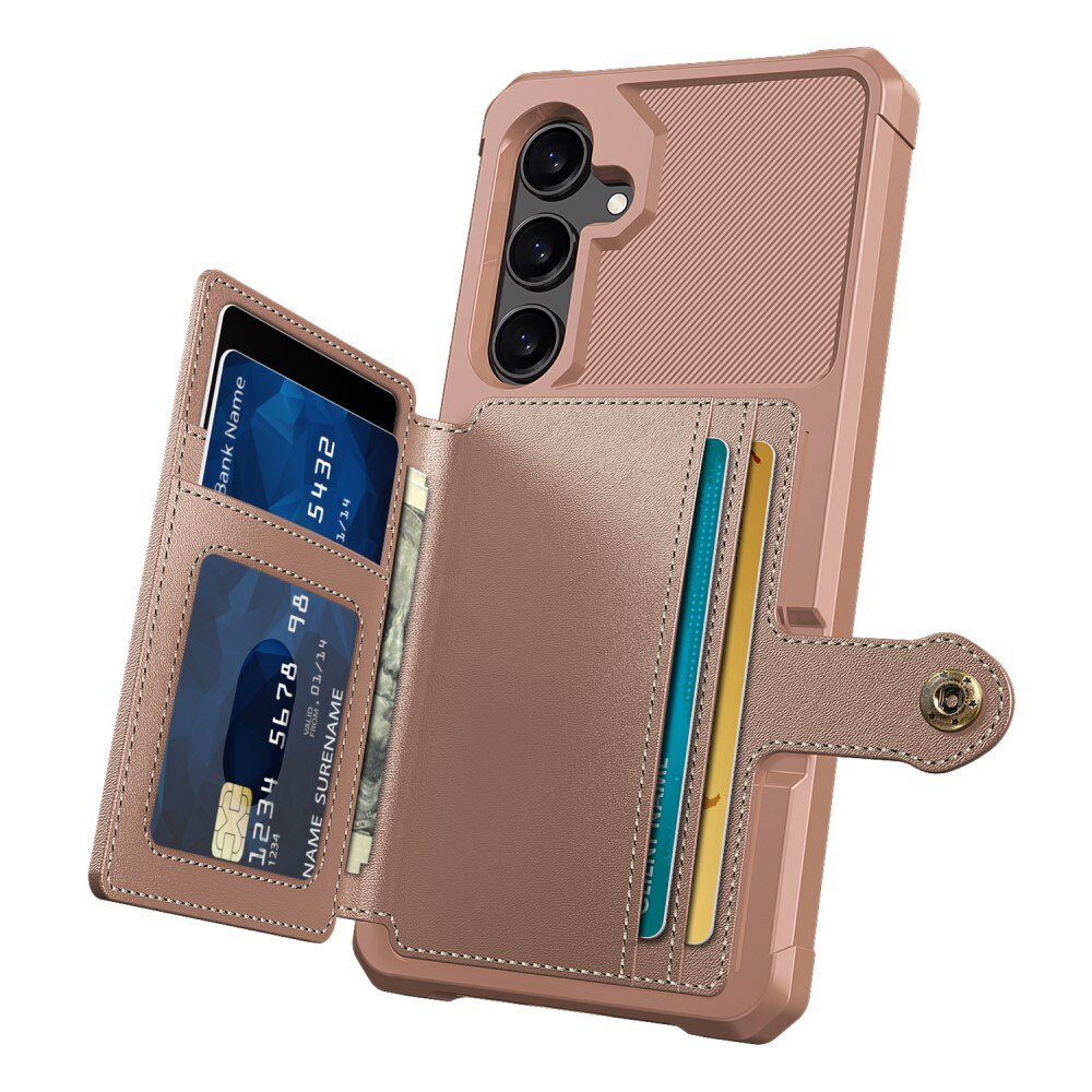 Coque porte-cartes Tough Multi-slot Samsung Galaxy S24, Rose