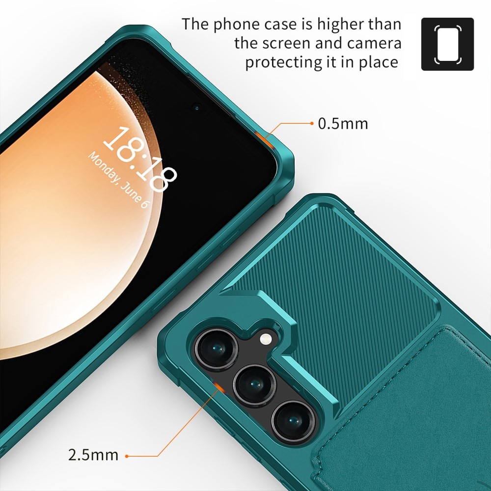 Coque porte-cartes Tough Multi-slot Samsung Galaxy S24, Vert