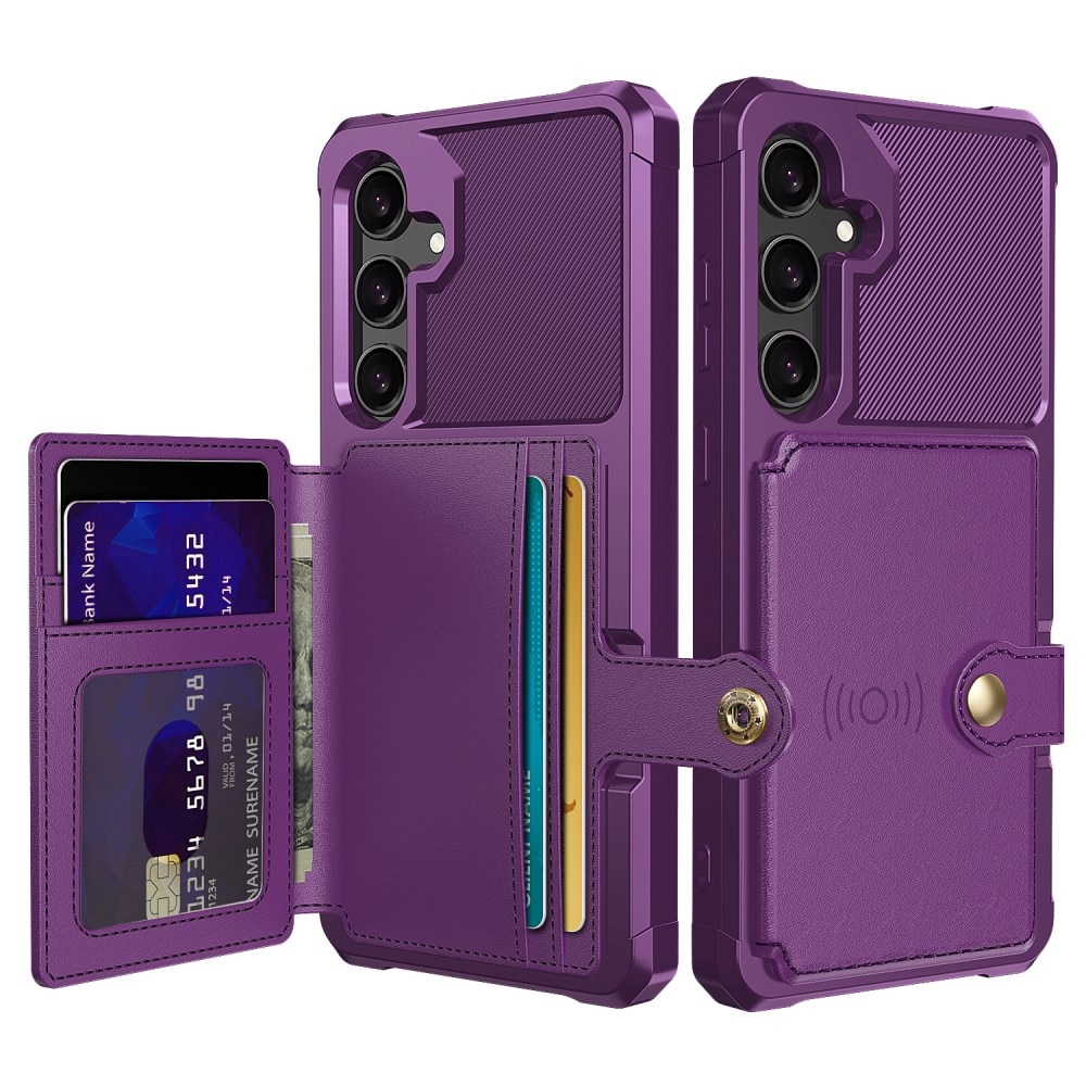 Coque porte-cartes Tough Multi-slot Samsung Galaxy S24, violet