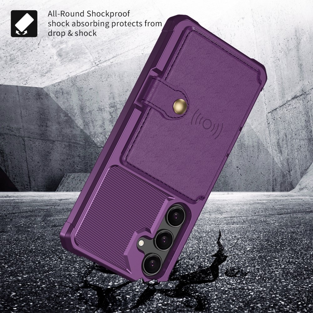 Coque porte-cartes Tough Multi-slot Samsung Galaxy S24, violet