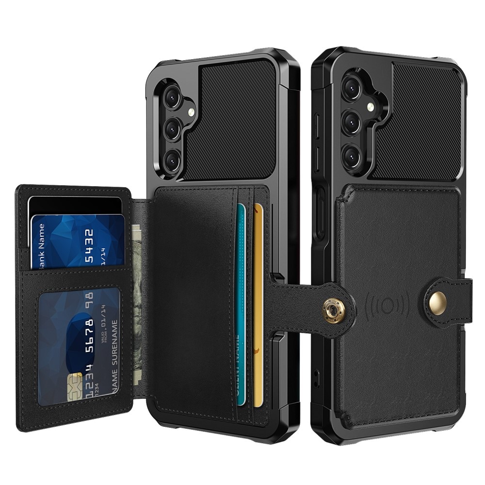 Coque porte-cartes Tough Multi-slot Samsung Galaxy A15, noir