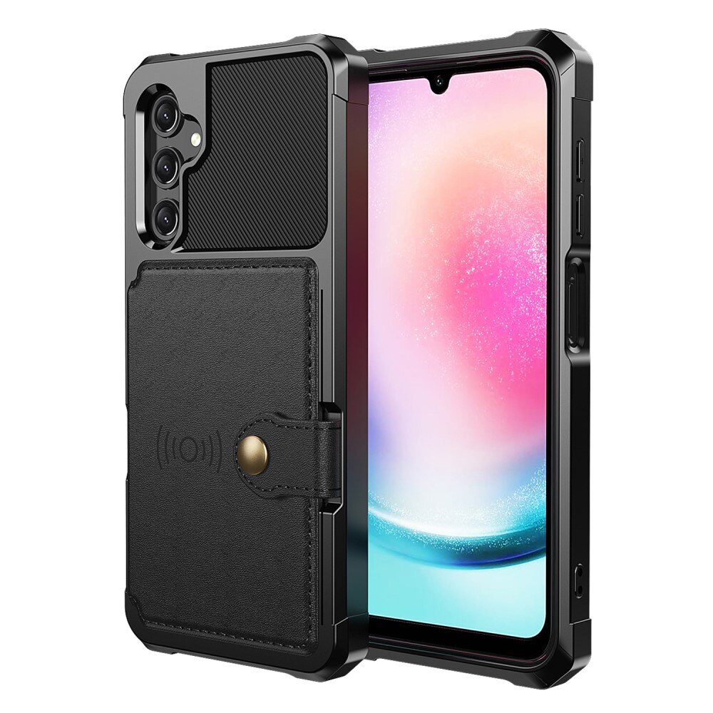Coque porte-cartes Tough Multi-slot Samsung Galaxy A15, Noir