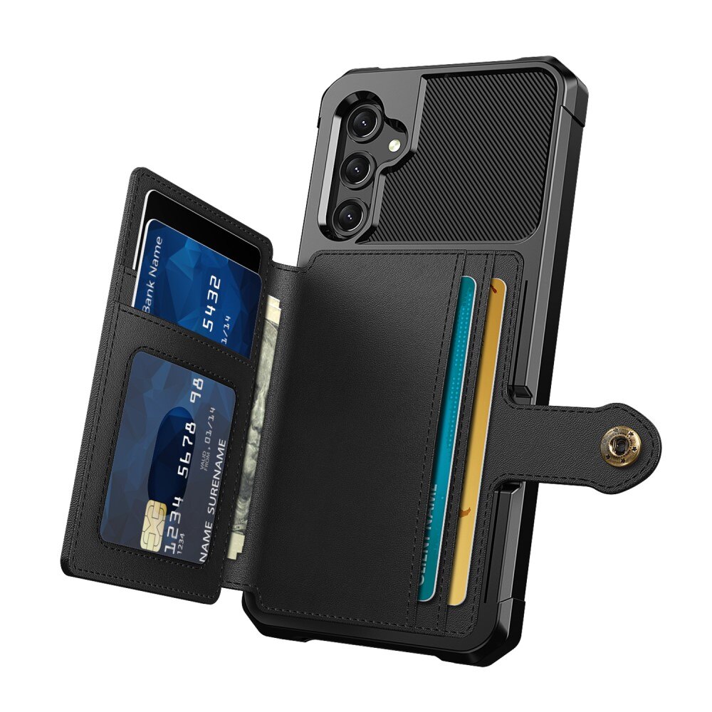 Coque porte-cartes Tough Multi-slot Samsung Galaxy A15, Noir