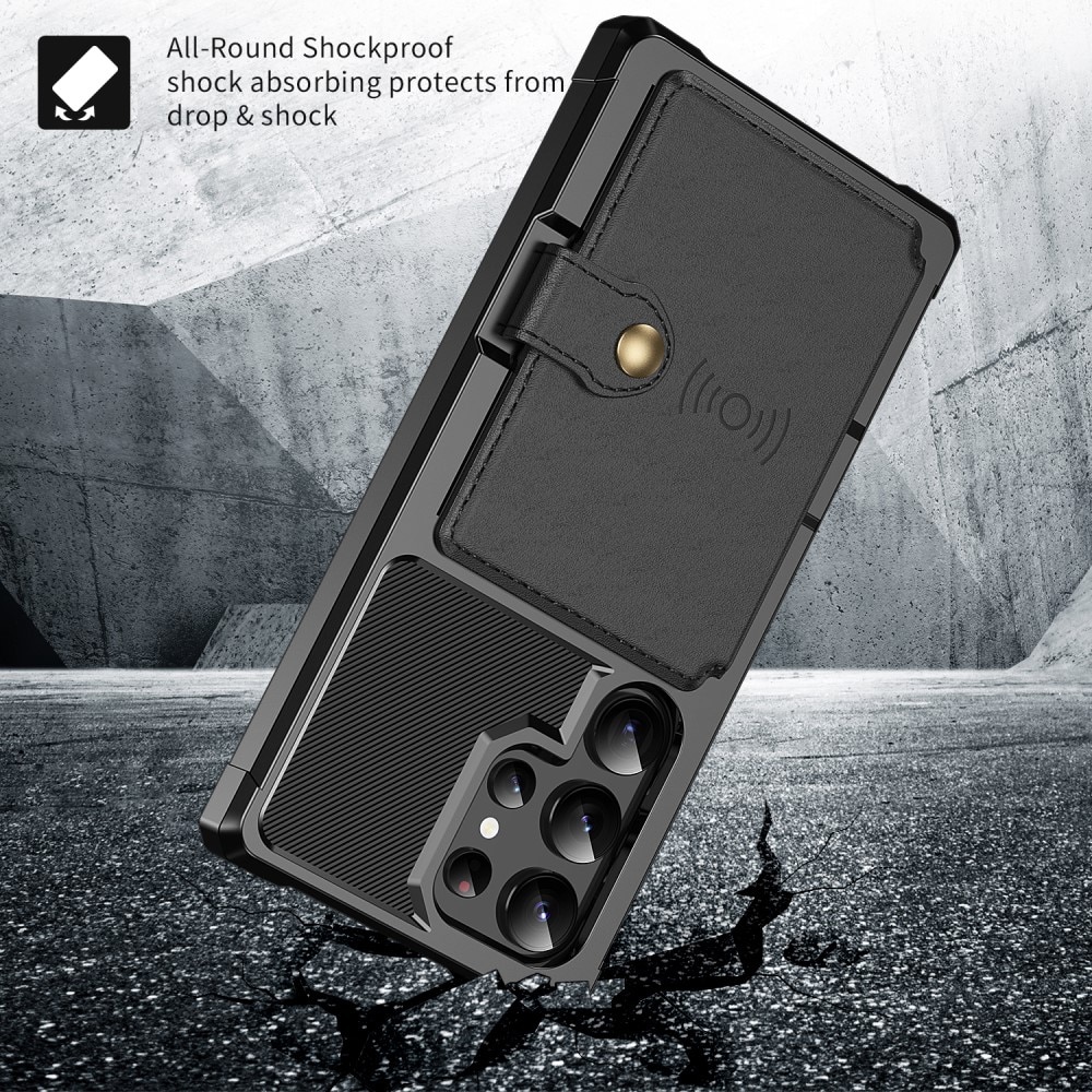 Coque porte-cartes Tough Multi-slot Samsung Galaxy S24 Ultra, noir