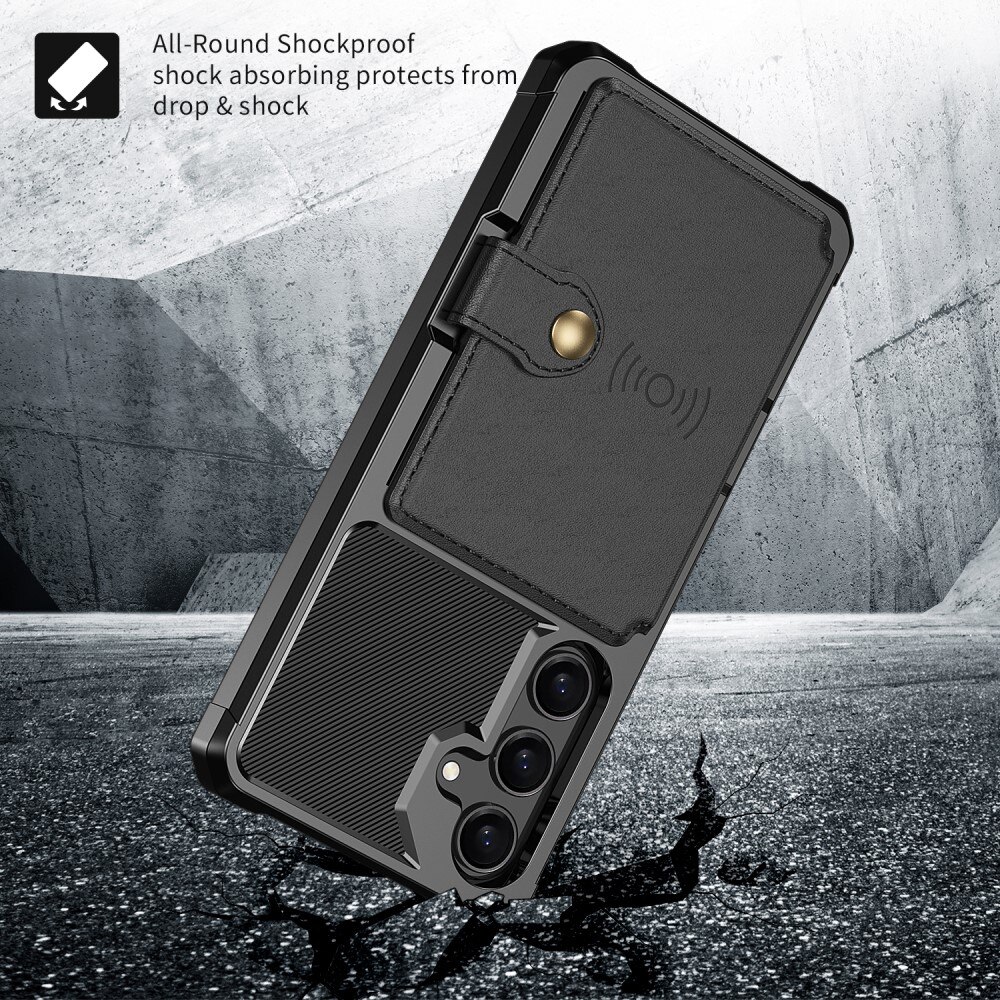 Coque porte-cartes Tough Multi-slot Samsung Galaxy S24 Plus, noir