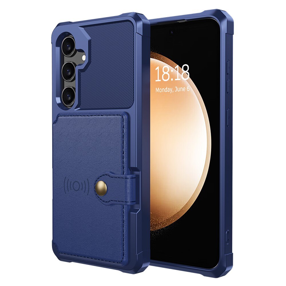 Coque porte-cartes Tough Multi-slot Samsung Galaxy S24 Plus, Bleu