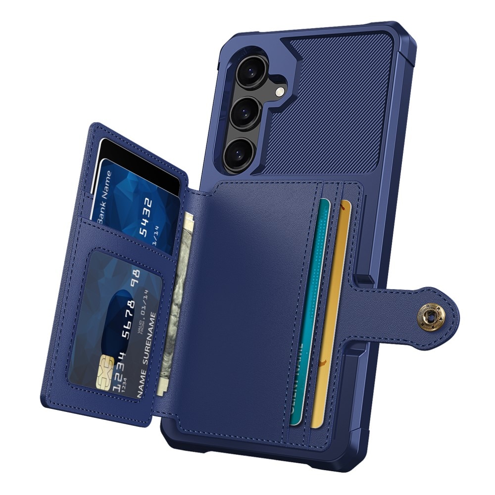 Coque porte-cartes Tough Multi-slot Samsung Galaxy S24 Plus, bleu