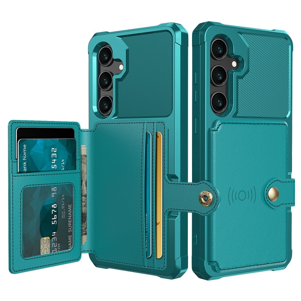 Coque porte-cartes Tough Multi-slot Samsung Galaxy S24 Plus, vert