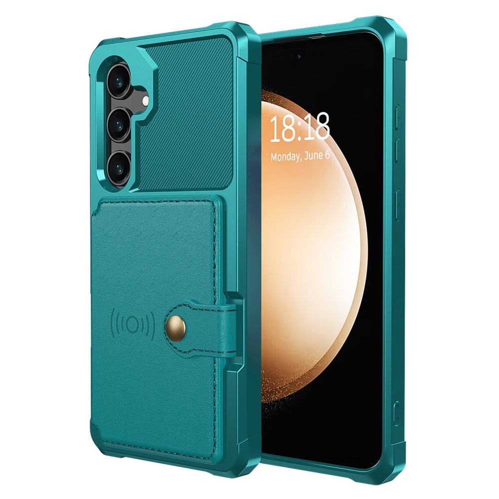 Coque porte-cartes Tough Multi-slot Samsung Galaxy S24 Plus, vert