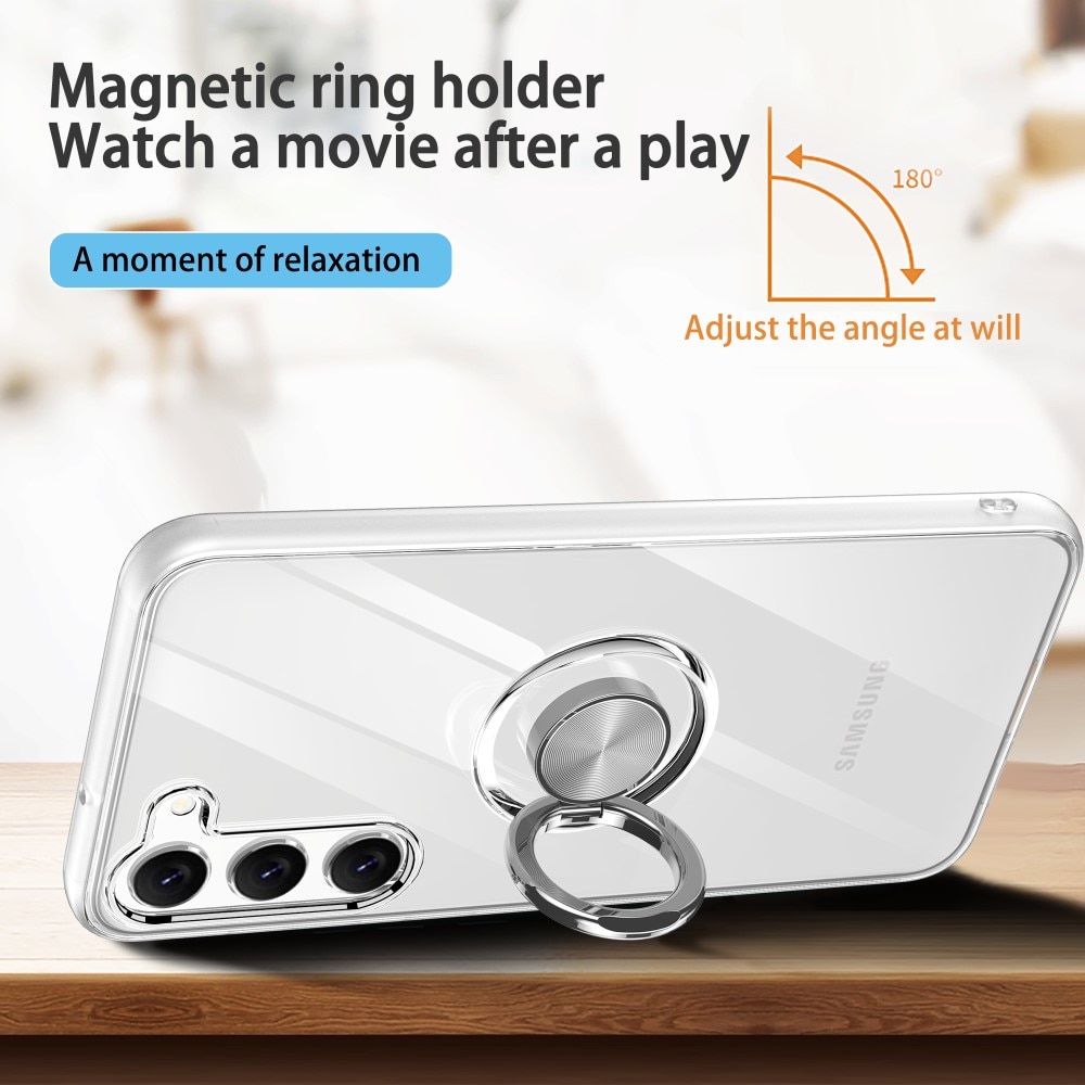 Coque Finger Ring Kickstand Samsung Galaxy S24 Plus, transparent